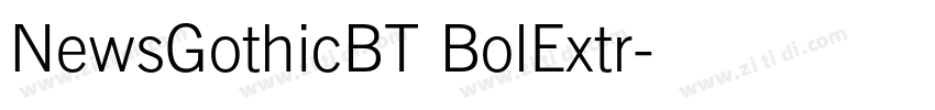 NewsGothicBT BolExtr字体转换
